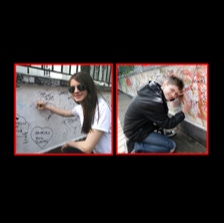 signing on at the wall at abbey road